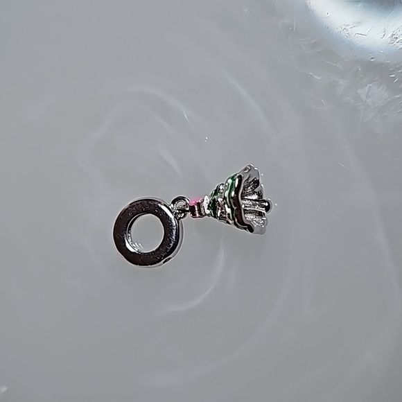 Sterling Silver Christmas Tree Charm–Enamel & Crystal Holiday Dangle Bead S925 - Picture 2 of 7